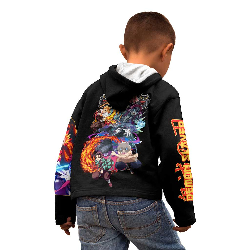 Mugen Train Arc Demon Slayer Kid Hoodie Anime Style