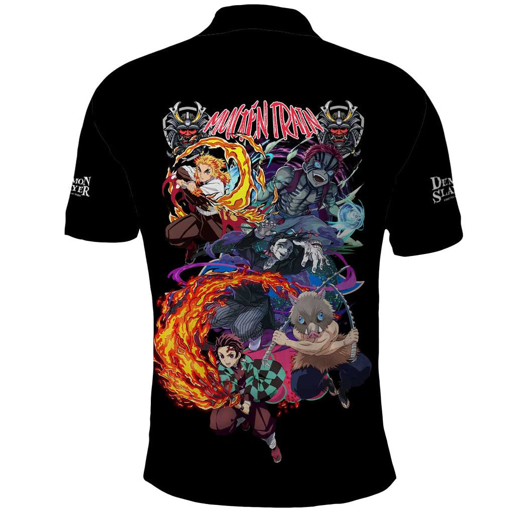 Mugen Train Arc Demon Slayer Polo Shirt Anime Style
