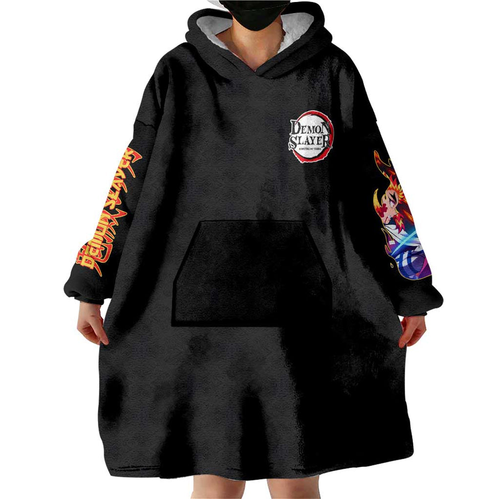Mugen Train Arc Demon Slayer Wearable Blanket Hoodie Anime Style
