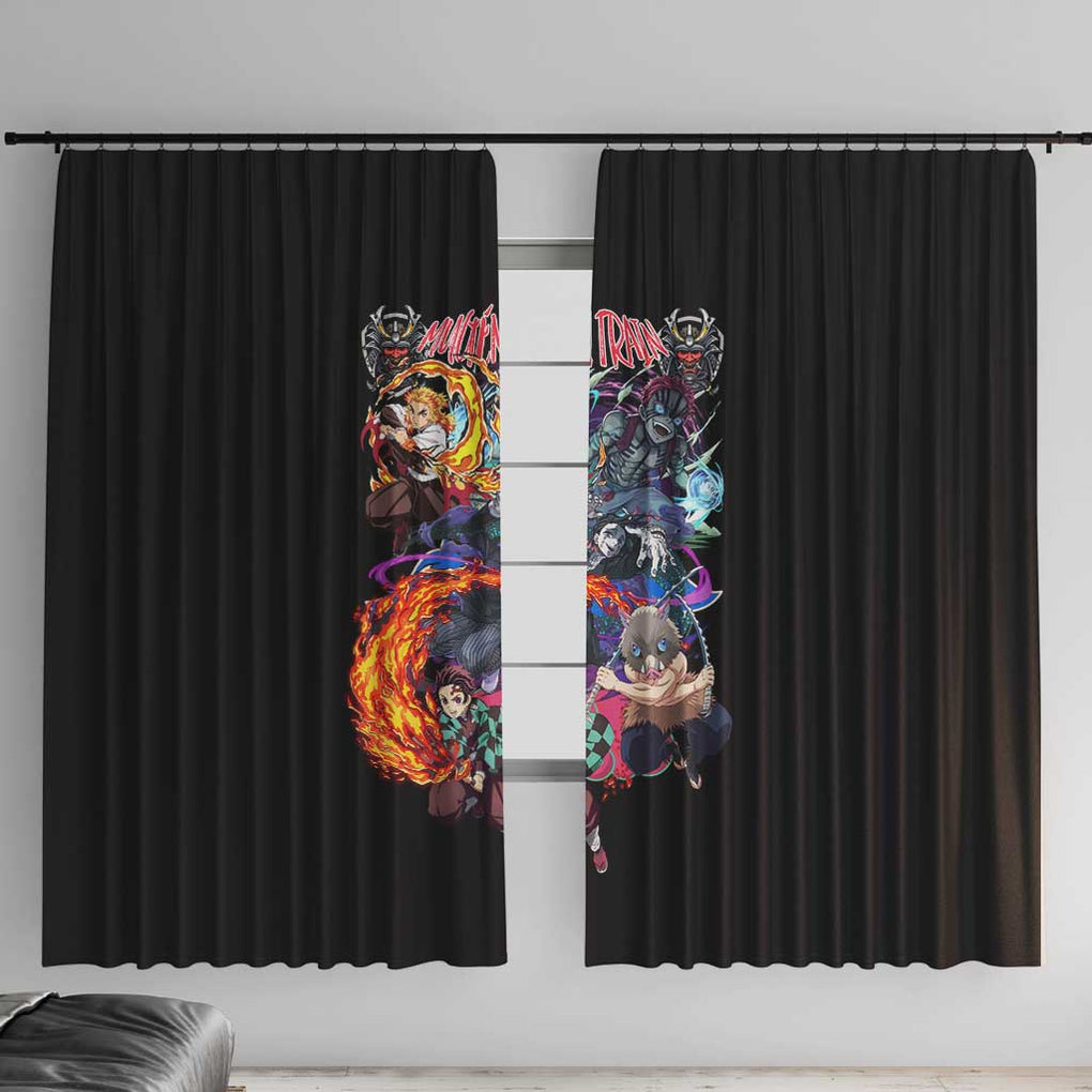 Mugen Train Arc Demon Slayer Window Curtain Anime Style