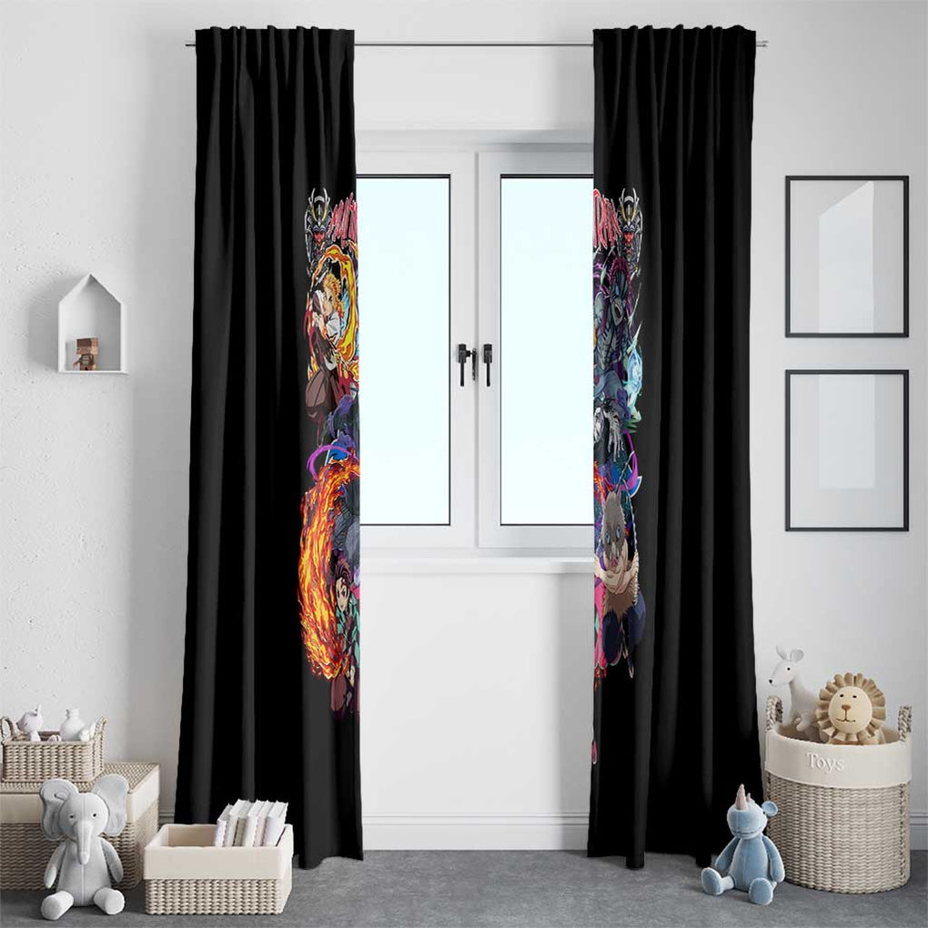 Mugen Train Arc Demon Slayer Window Curtain Anime Style