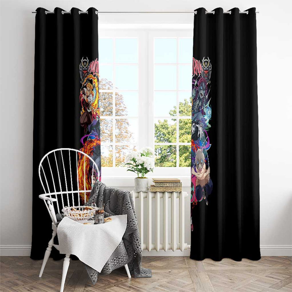 Mugen Train Arc Demon Slayer Window Curtain Anime Style