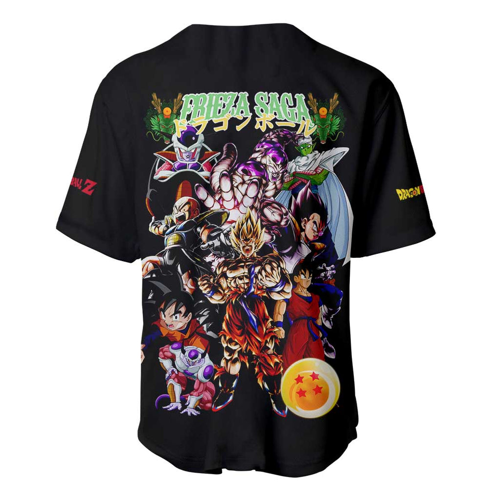 Frieza Saga Dragon Ball Z Baseball Jersey Anime Style