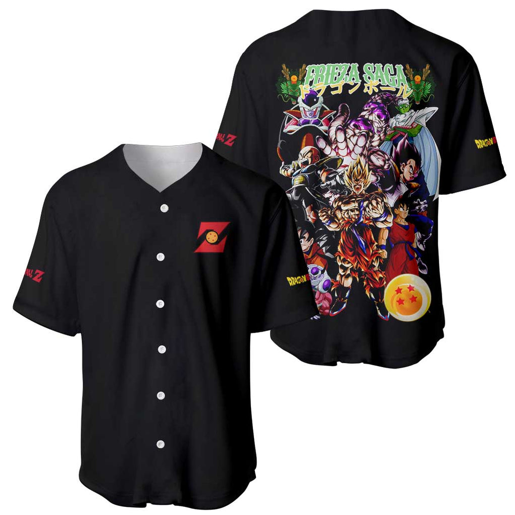 Frieza Saga Dragon Ball Z Baseball Jersey Anime Style