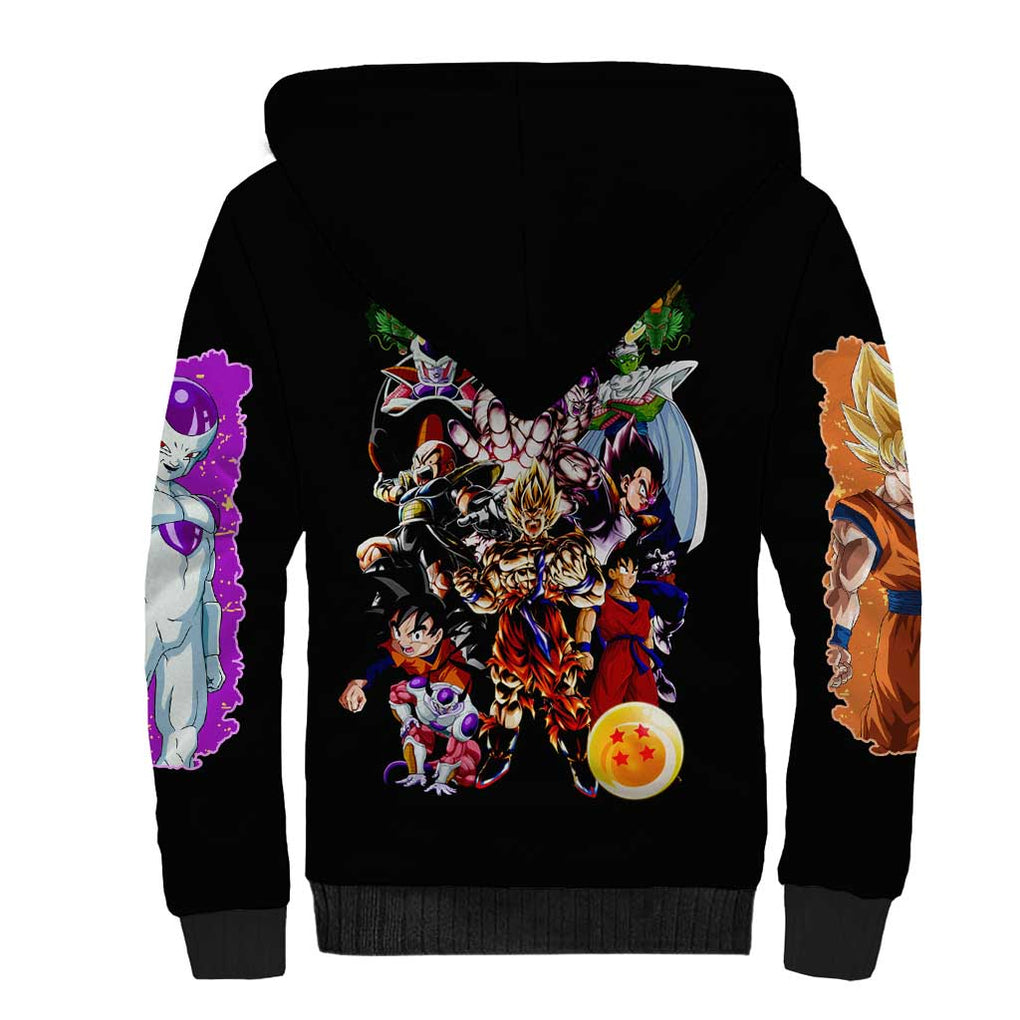 Frieza Saga Dragon Ball Z Sherpa Hoodie Anime Style