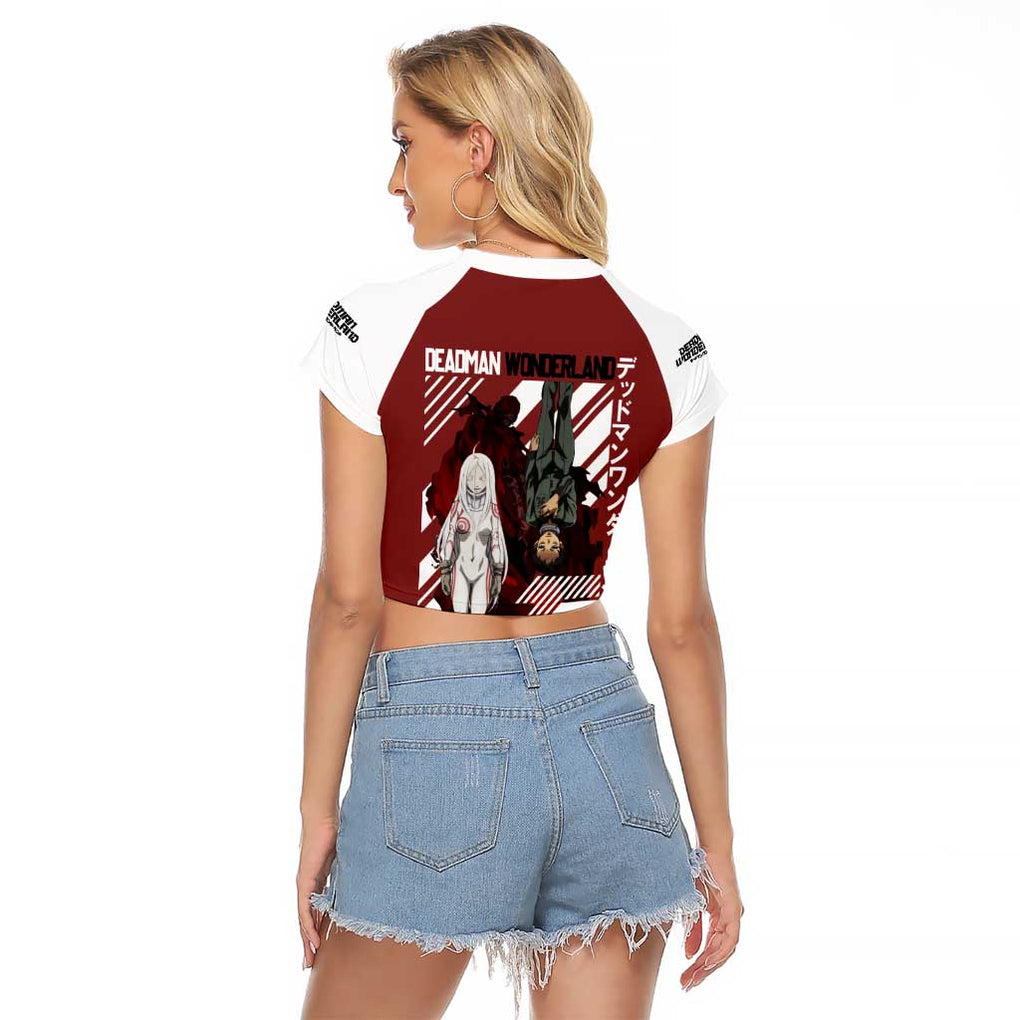 Deadman Wonderland Raglan Cropped T Shirt Anime Style