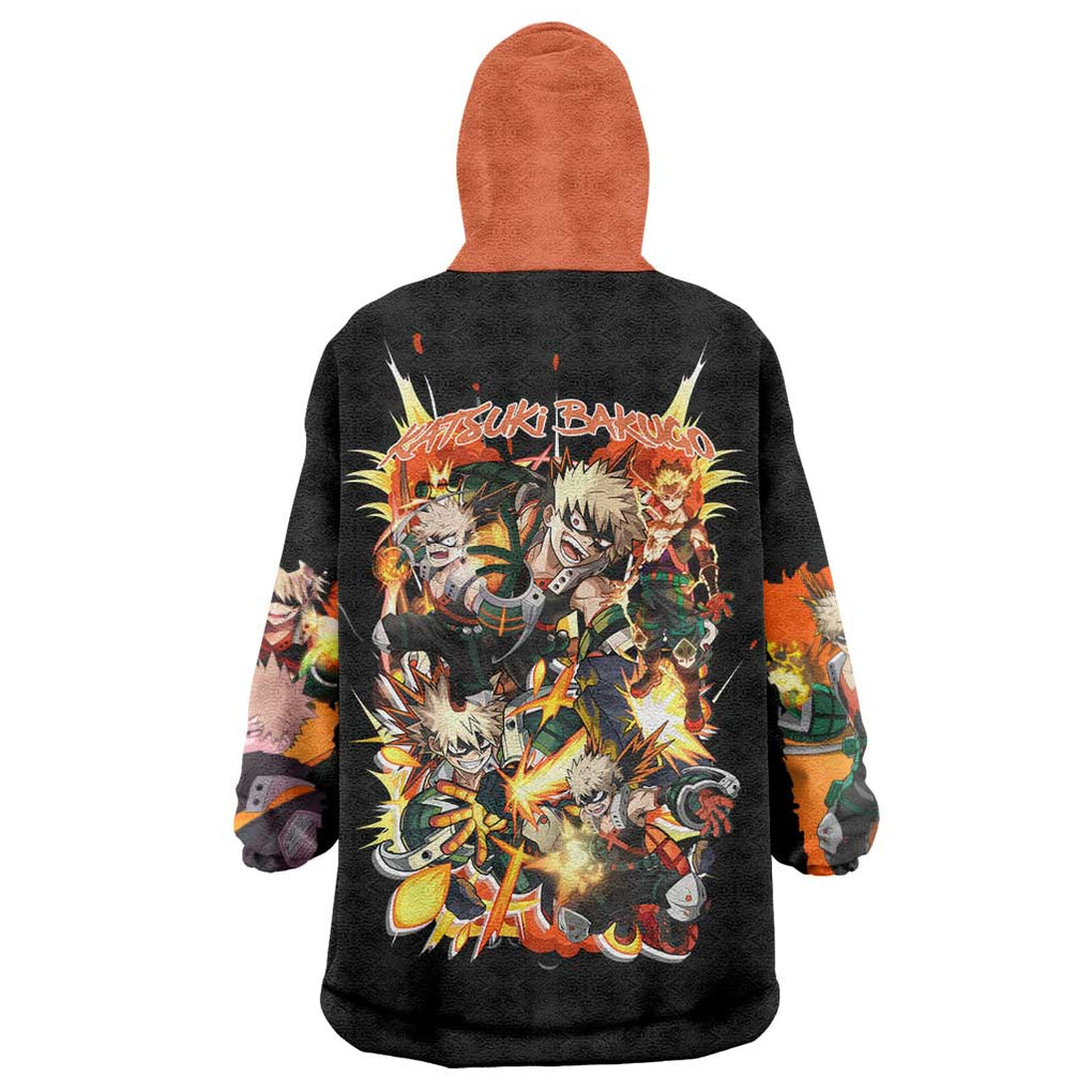 Katsuki Bakugo V2 My Hero Academia Wearable Blanket Hoodie Anime Style
