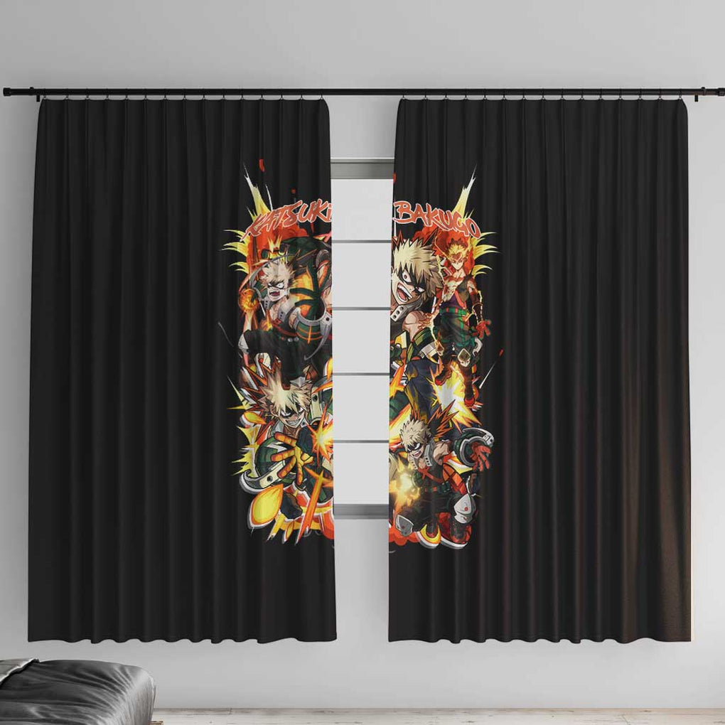 Katsuki Bakugo V2 My Hero Academia Window Curtain Anime Style
