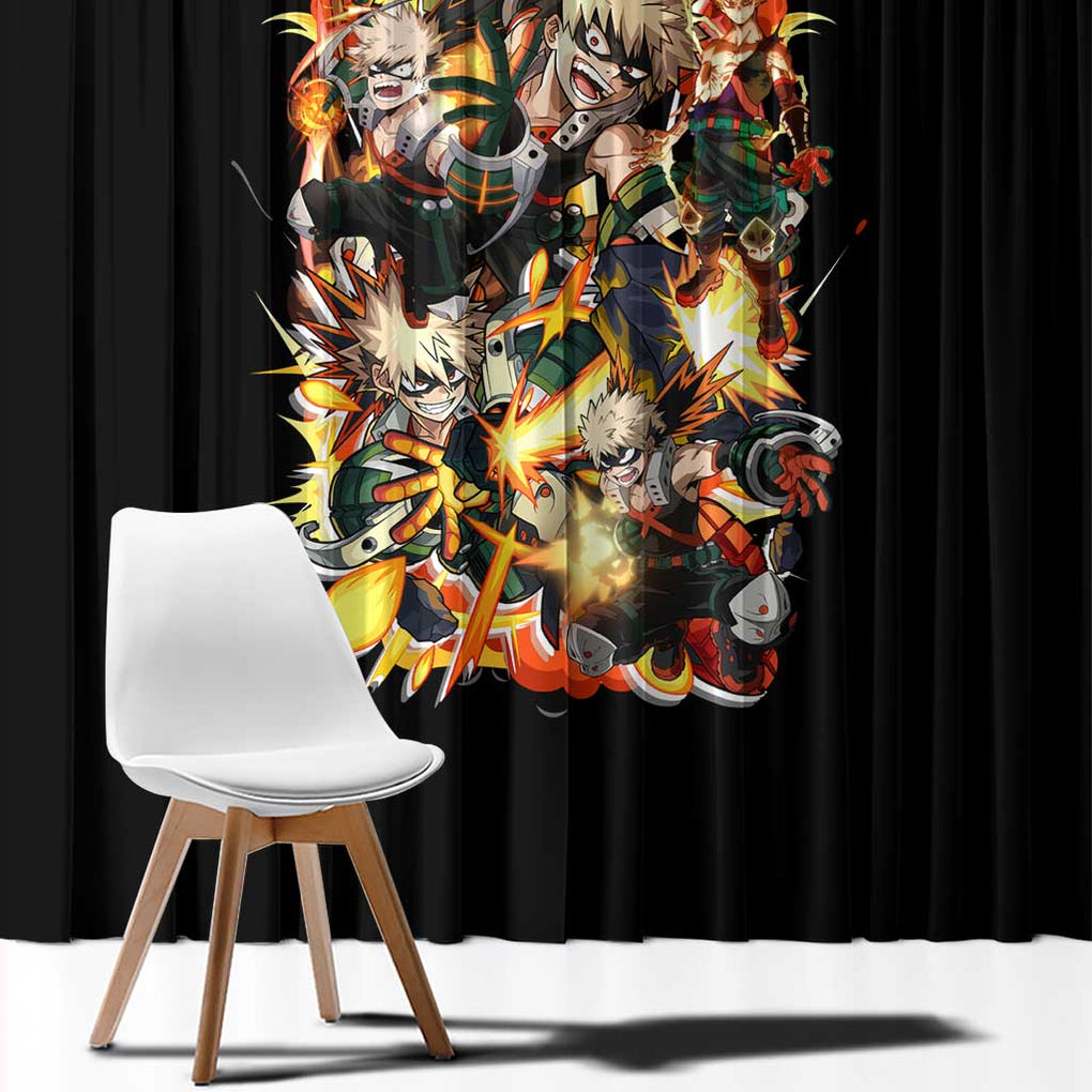 Katsuki Bakugo V2 My Hero Academia Window Curtain Anime Style