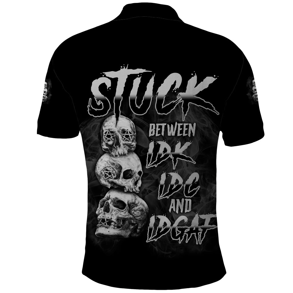 stuck-between-idk-idc-idgaf-polo-shirt