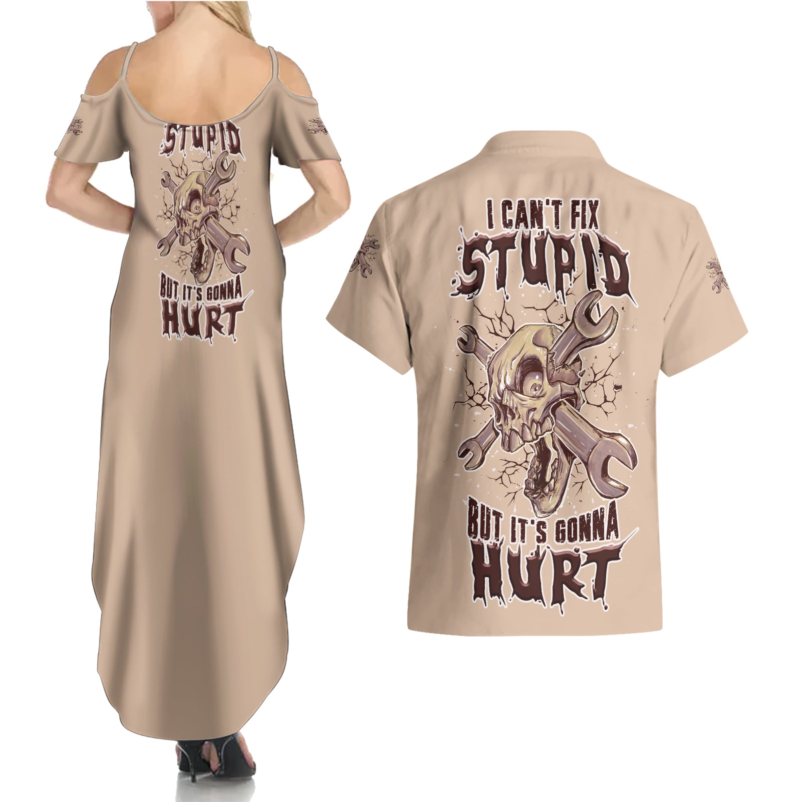 i-can-fix-stupid-but-its-gonna-hurt-couples-matching-summer-maxi-dress-and-hawaiian-shirt