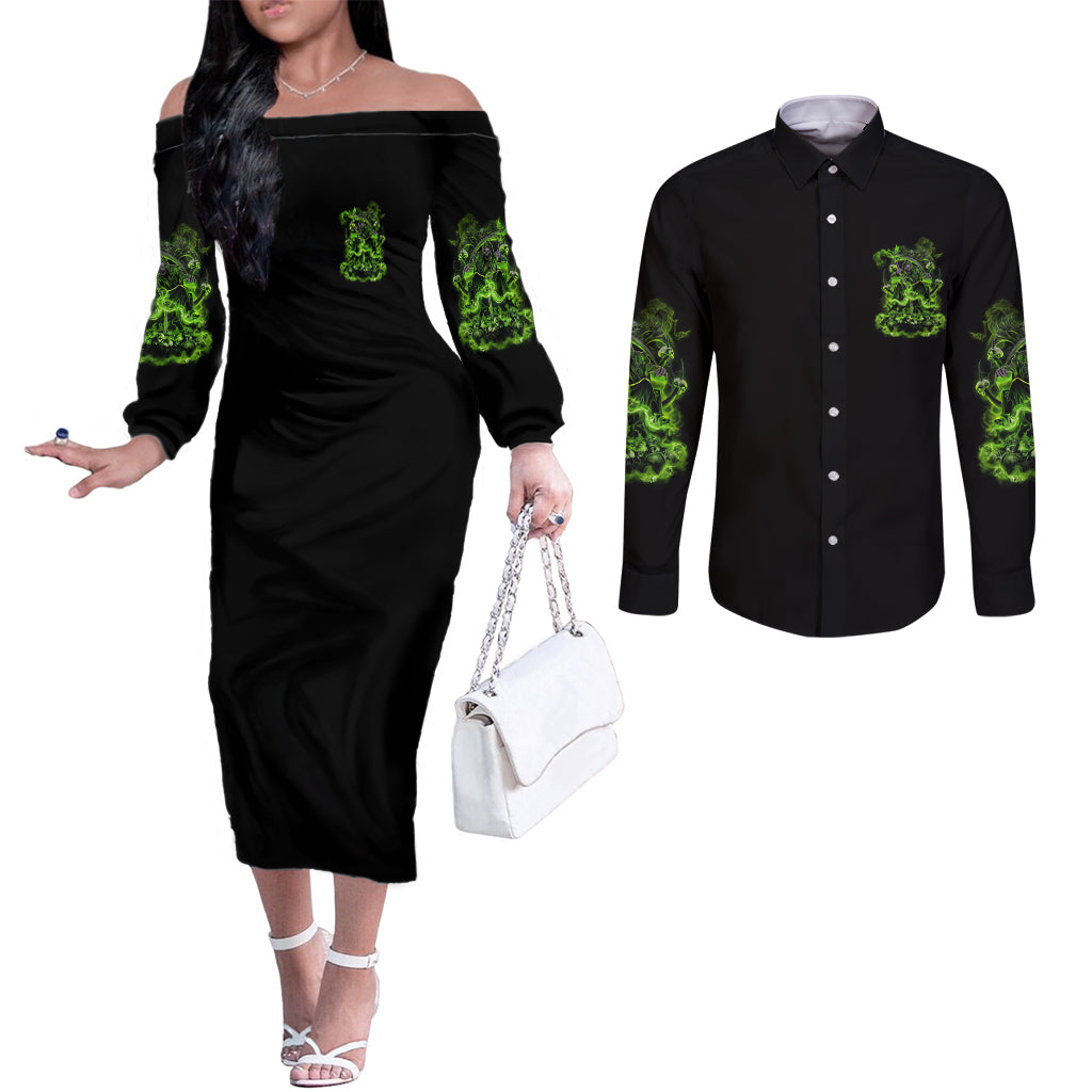 walk-away-i-have-anger-issues-couples-matching-off-the-shoulder-long-sleeve-dress-and-long-sleeve-button-shirt