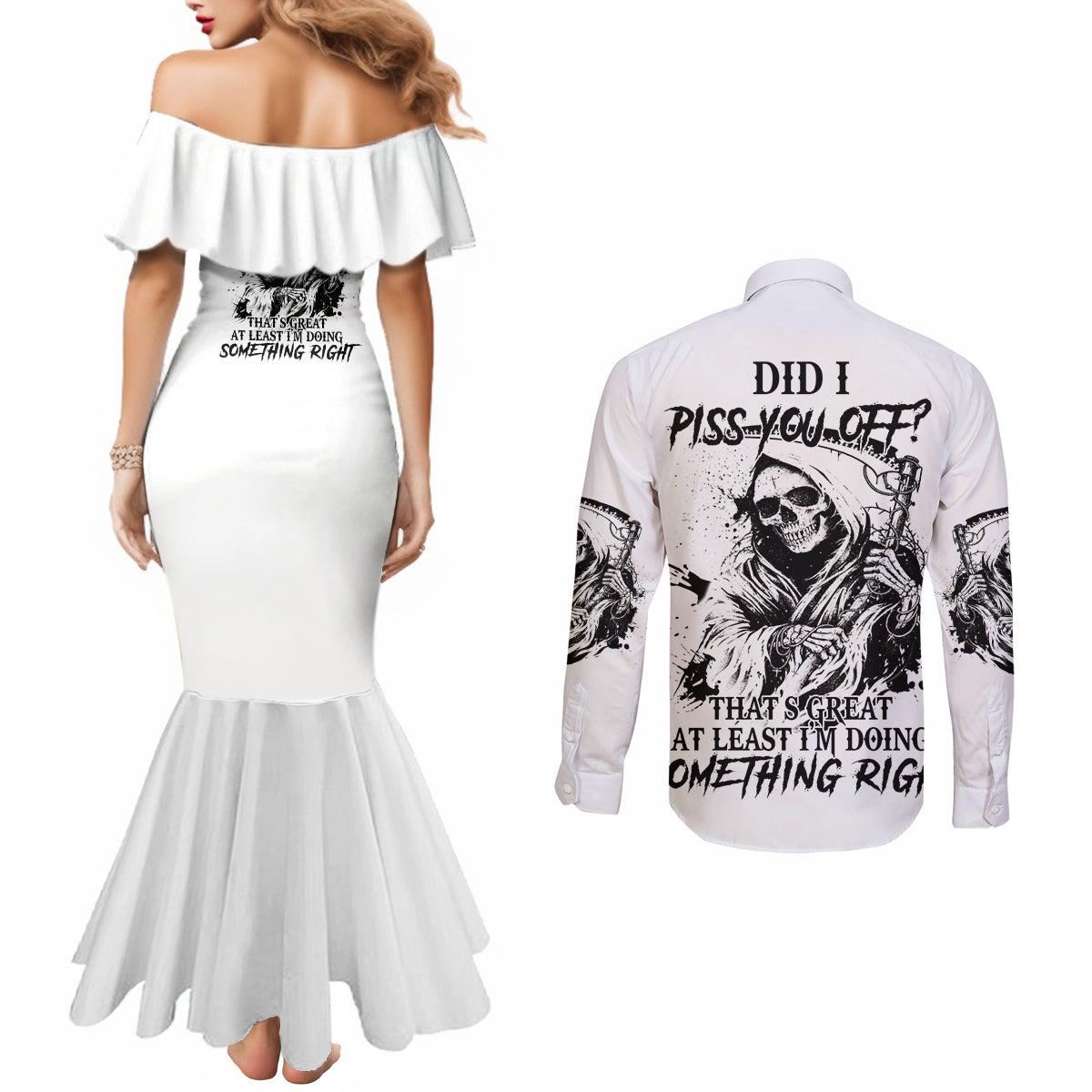 did-i-piss-you-off-skull-reaper-couples-matching-mermaid-dress-and-long-sleeve-button-shirt