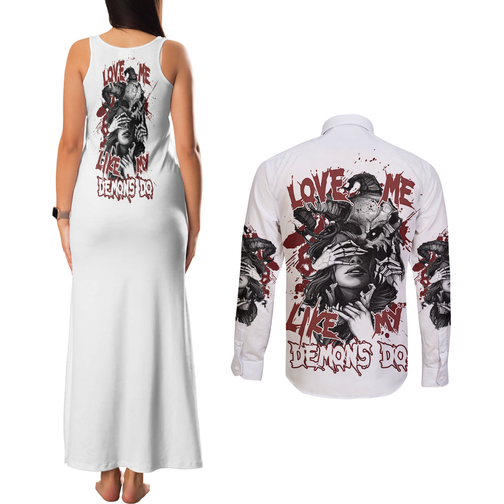 love-me-like-my-demons-do-skull-couples-matching-tank-maxi-dress-and-long-sleeve-button-shirt