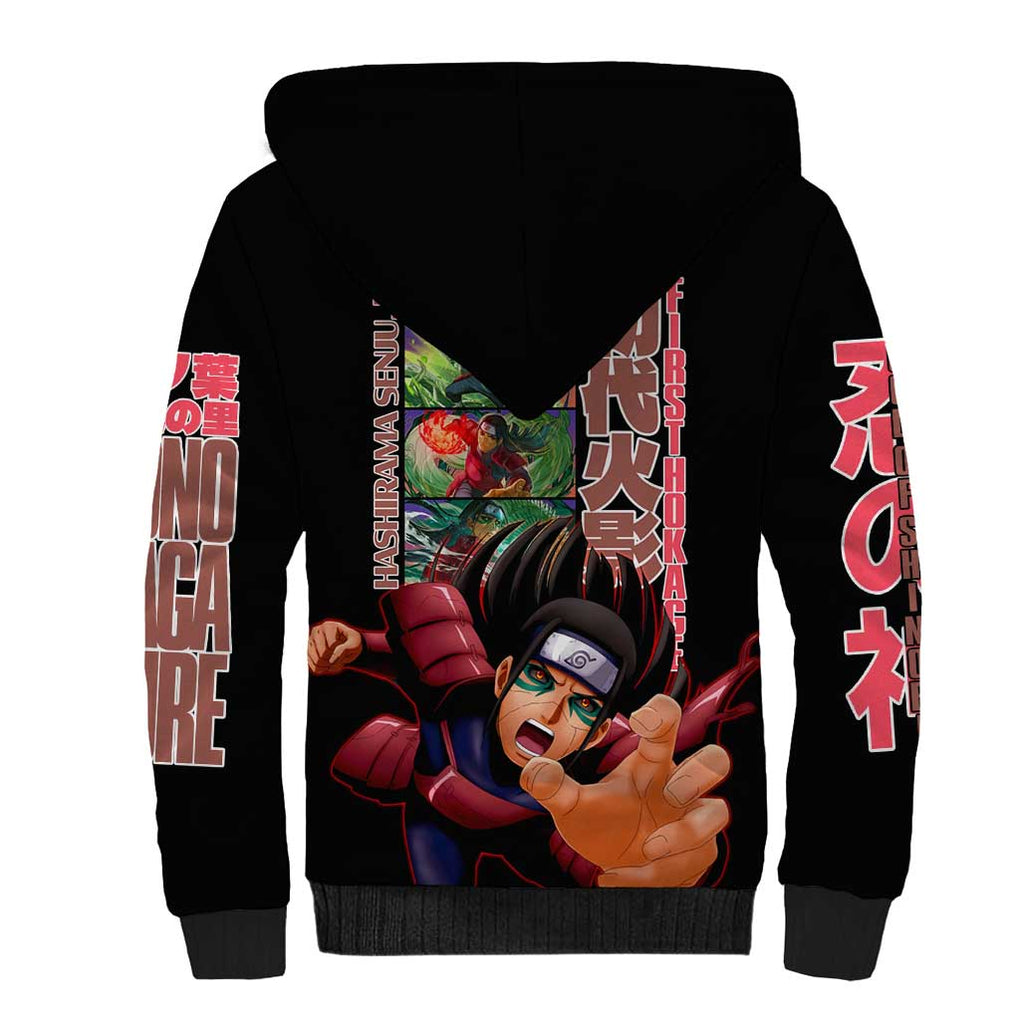 Hashirama Senju V2 Naruto Sherpa Hoodie Japan Anime Style