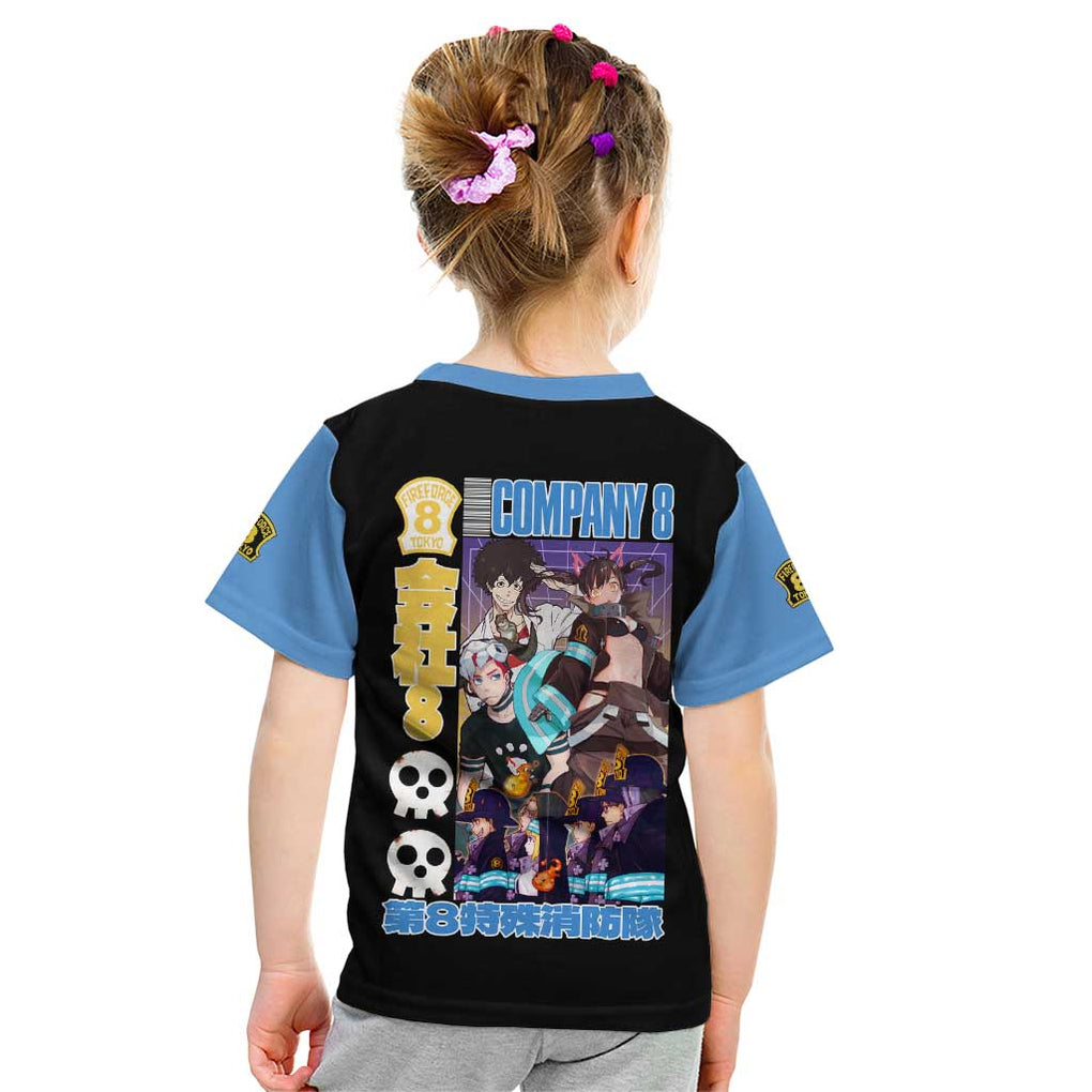 Company 8 Fire Force Kid T Shirt Japan Anime Style