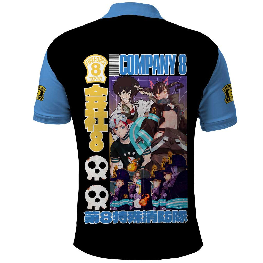 Company 8 Fire Force Polo Shirt Japan Anime Style