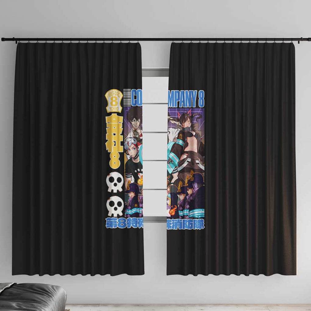Company 8 Fire Force Window Curtain Japan Anime Style