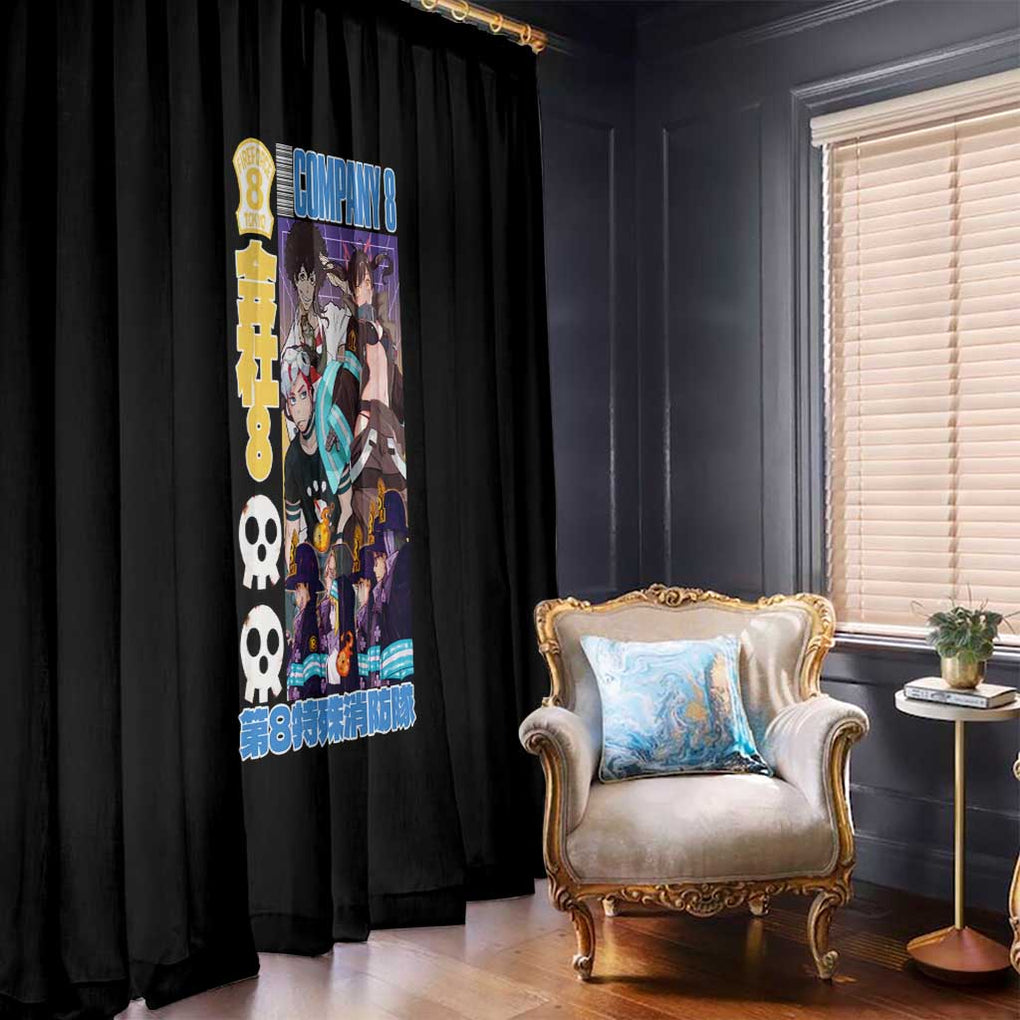 Company 8 Fire Force Window Curtain Japan Anime Style