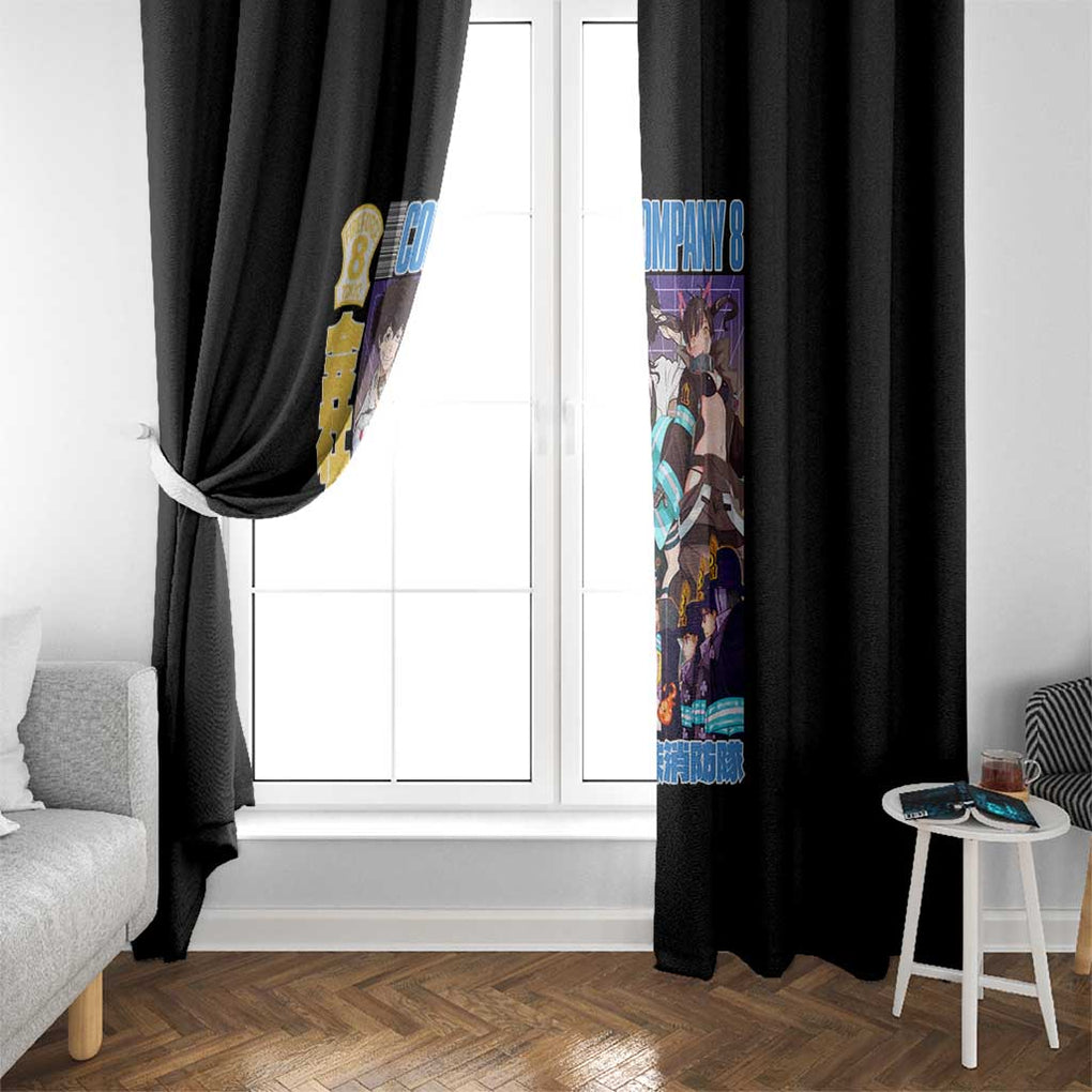 Company 8 Fire Force Window Curtain Japan Anime Style
