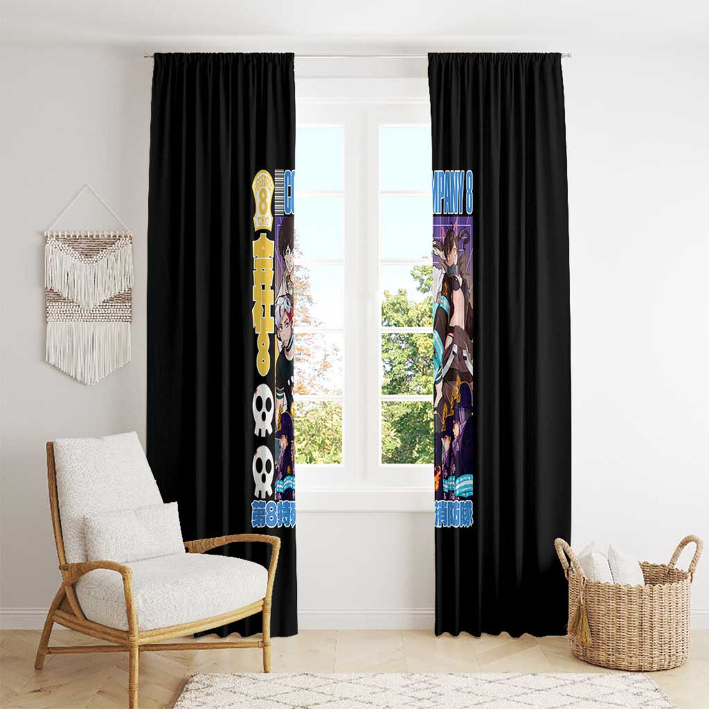 Company 8 Fire Force Window Curtain Japan Anime Style
