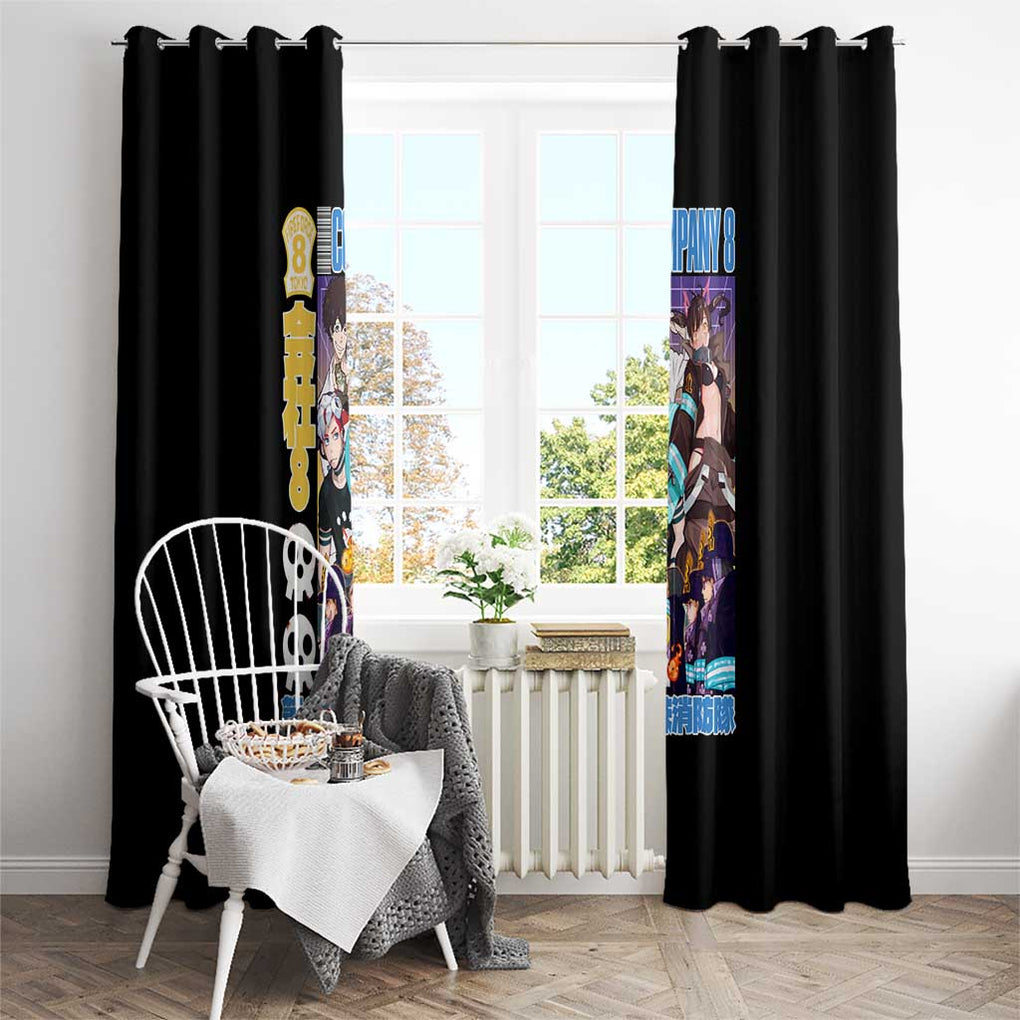Company 8 Fire Force Window Curtain Japan Anime Style