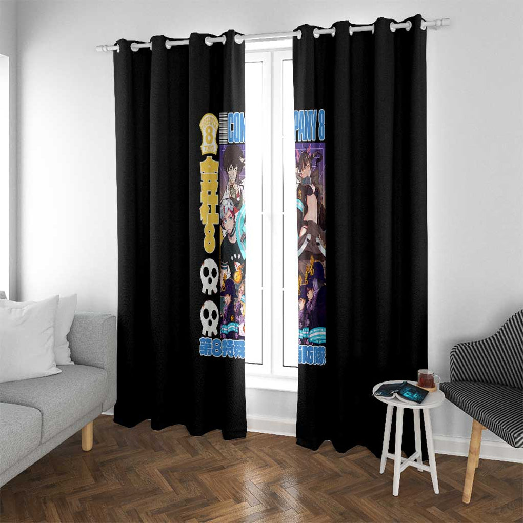 Company 8 Fire Force Window Curtain Japan Anime Style