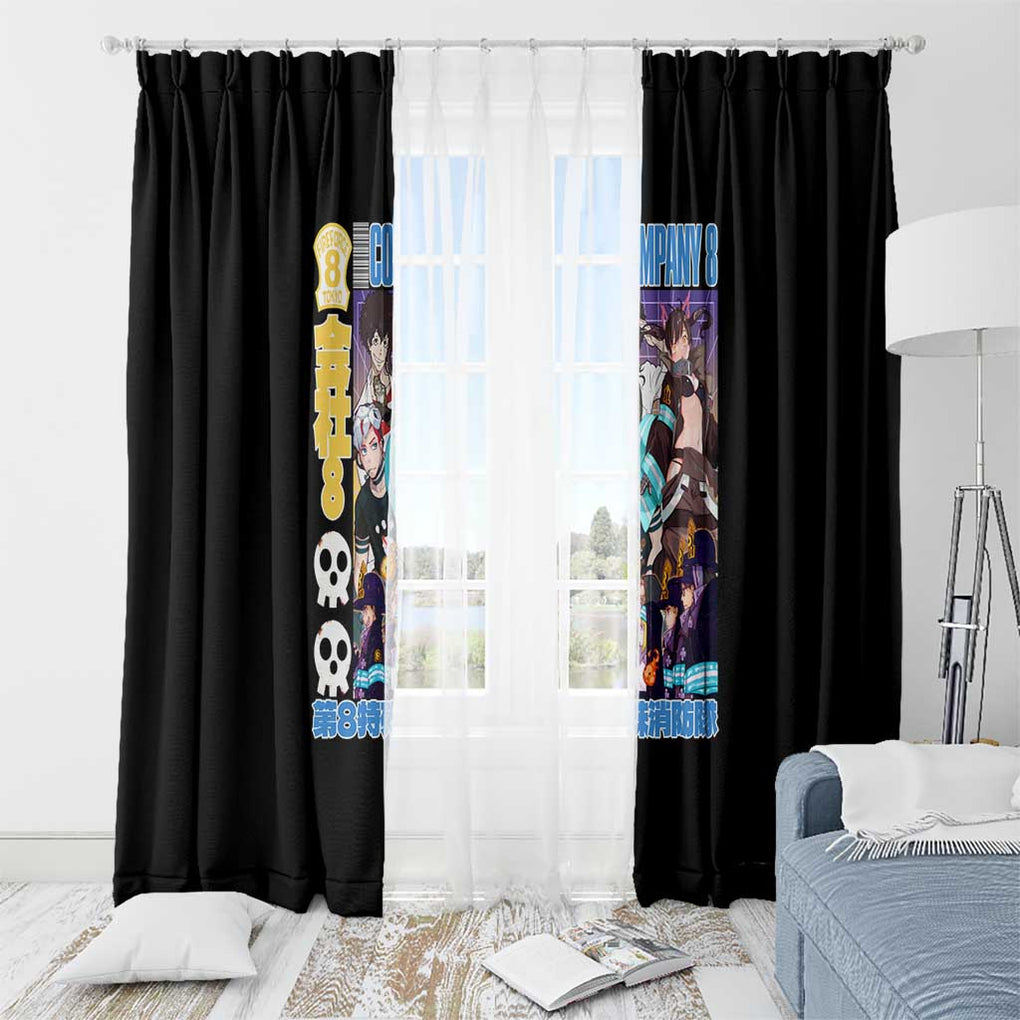 Company 8 Fire Force Window Curtain Japan Anime Style