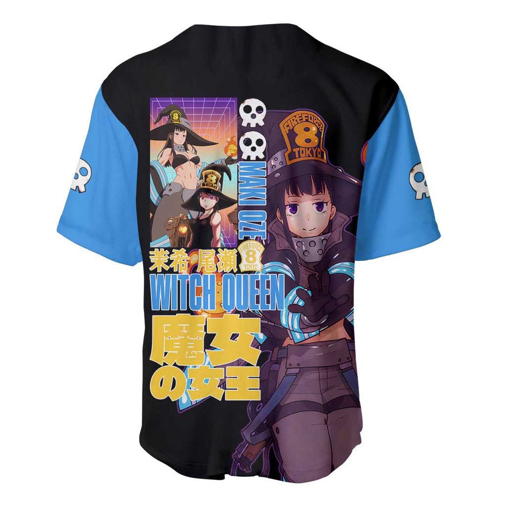 Maki Oze Fire Force Baseball Jersey Japan Anime Style