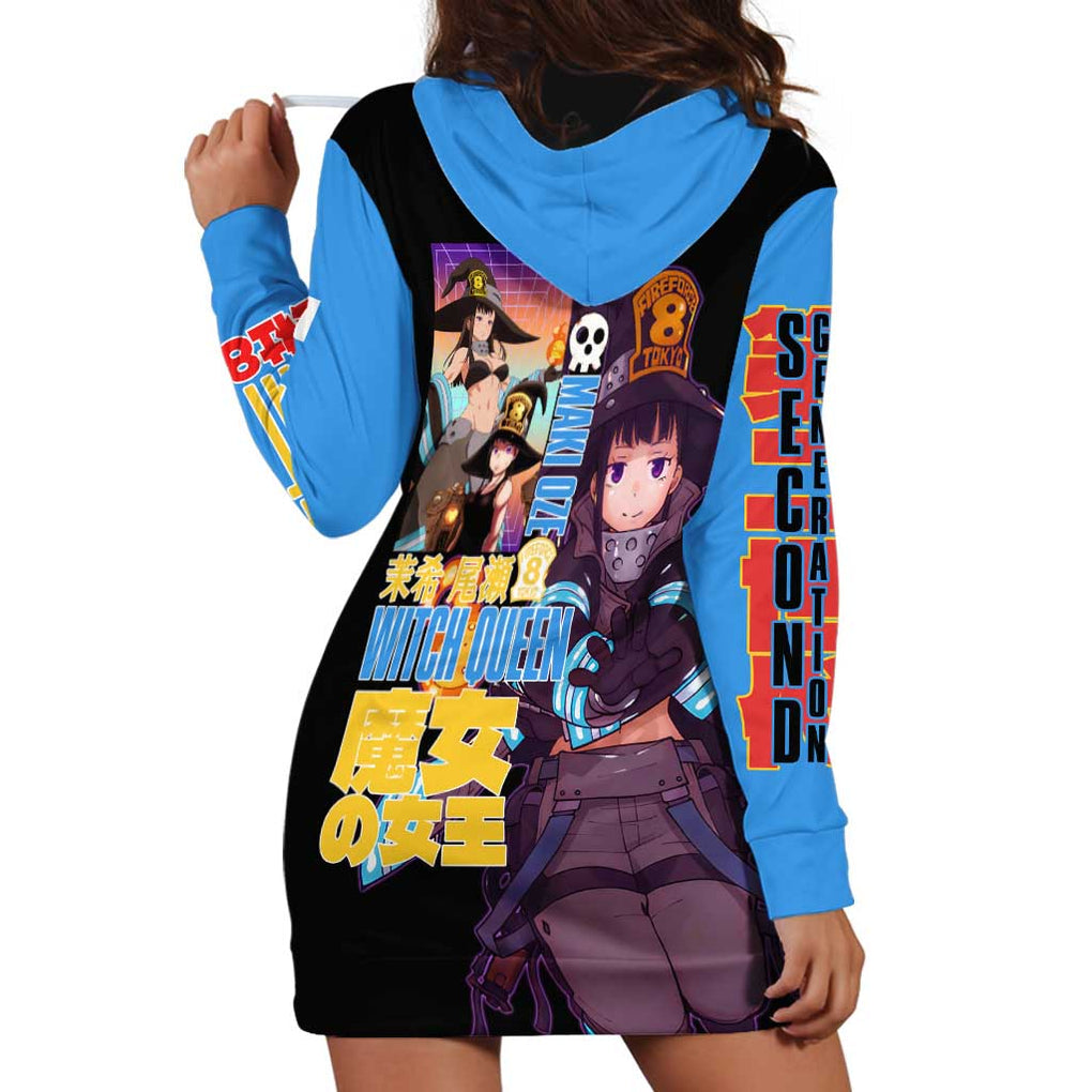 Maki Oze Fire Force Hoodie Dress Japan Anime Style