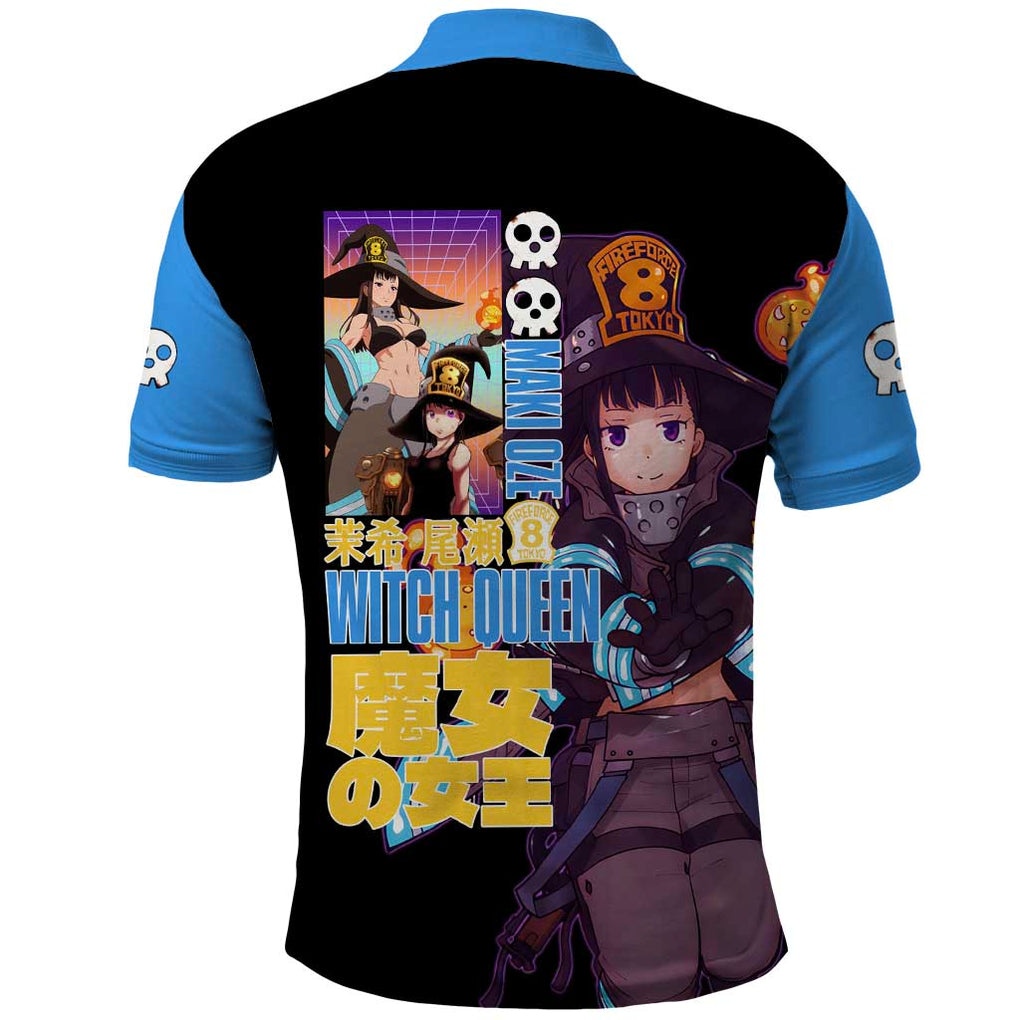 Maki Oze Fire Force Polo Shirt Japan Anime Style