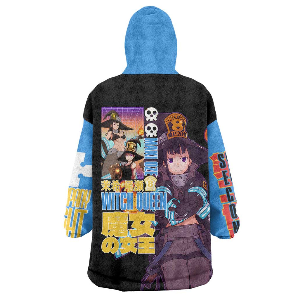 Maki Oze Fire Force Wearable Blanket Hoodie Japan Anime Style