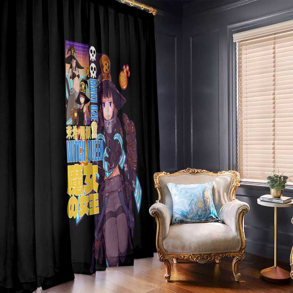 Maki Oze Fire Force Window Curtain Japan Anime Style