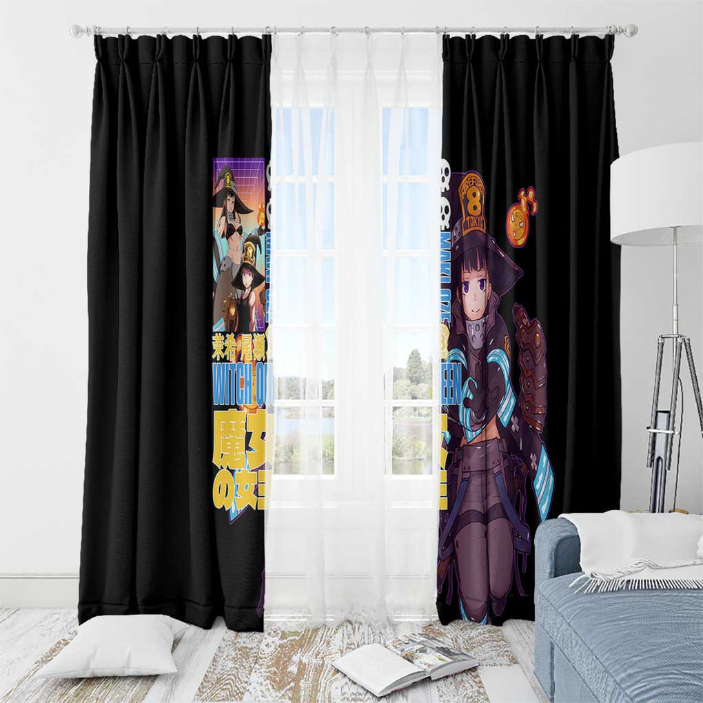 Maki Oze Fire Force Window Curtain Japan Anime Style
