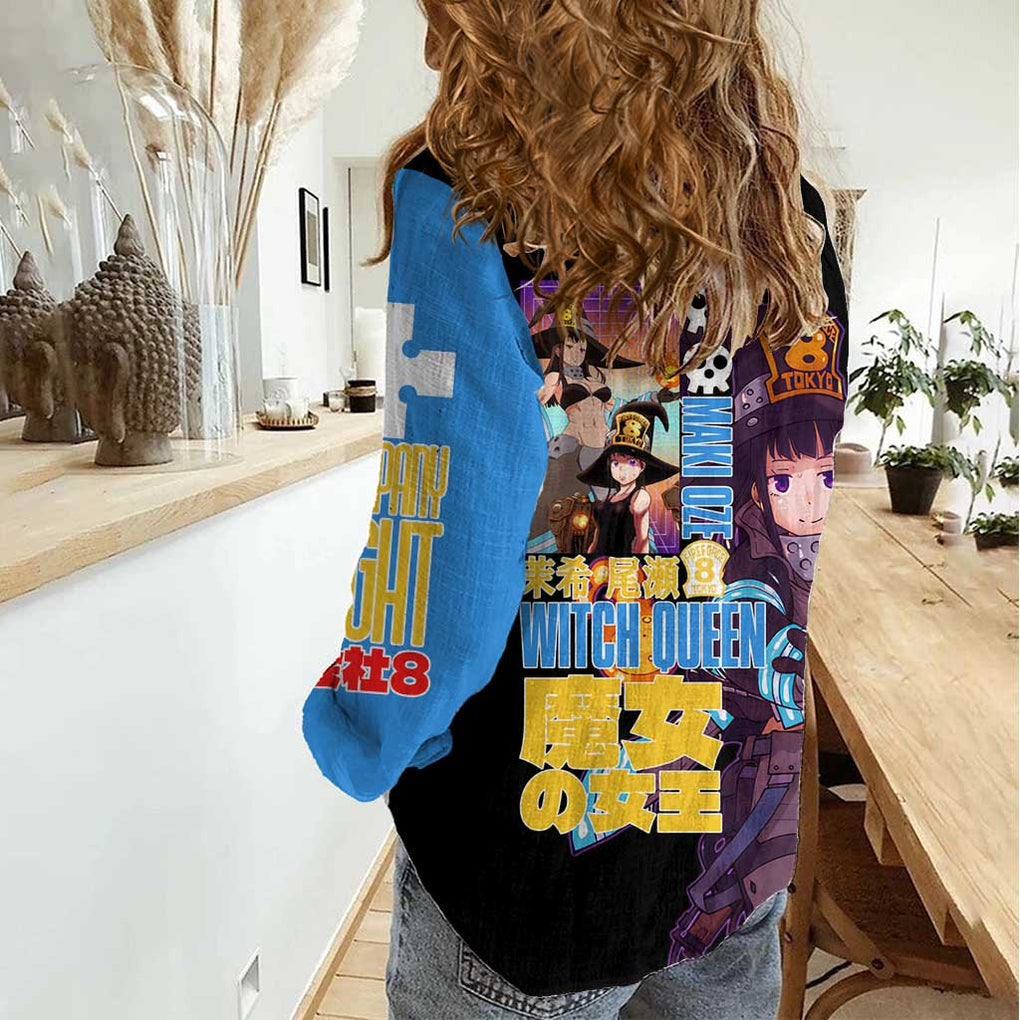 Maki Oze Fire Force Women Casual Shirt Japan Anime Style