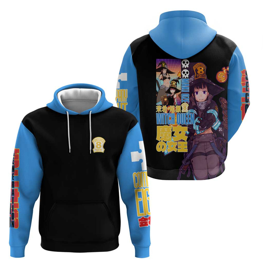 Maki Oze Fire Force Zip Hoodie Japan Anime Style