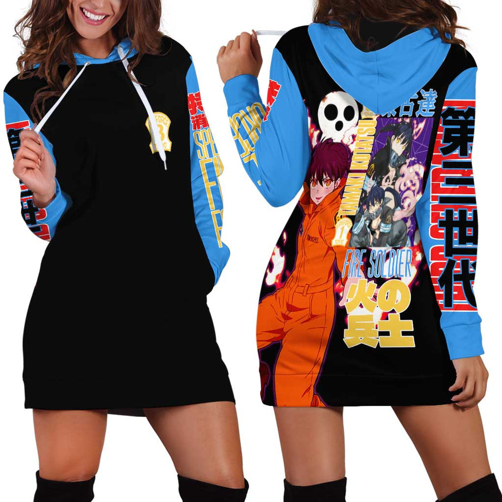 Tamaki Kotatsu Fire Force Hoodie Dress Japan Anime Style