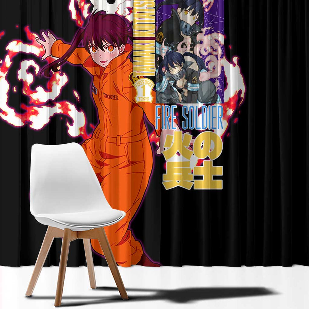 Tamaki Kotatsu Fire Force Window Curtain Japan Anime Style