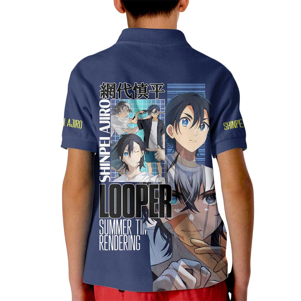 Ajiro Shinpei Summer Time Rendering Kid Polo Shirt Japan Anime Style