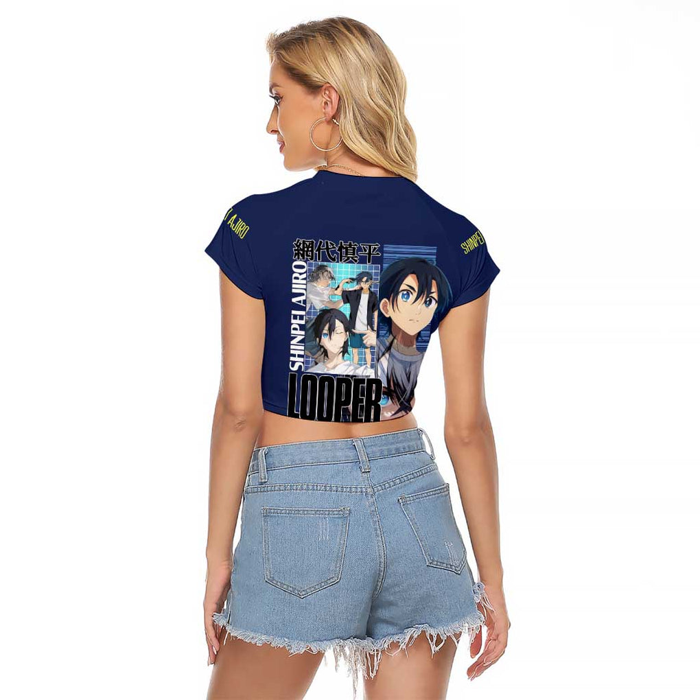 Ajiro Shinpei Summer Time Rendering Raglan Cropped T Shirt Japan Anime Style