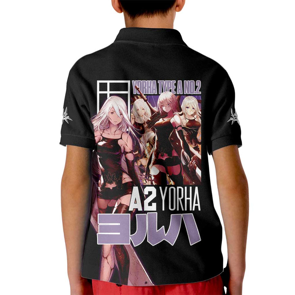 A2 Nier Automata Kid Polo Shirt Japan Anime Style