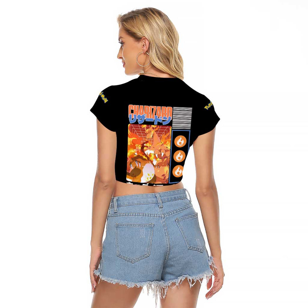 Gigantamax Charizard Poke Raglan Cropped T Shirt Japan Anime Style