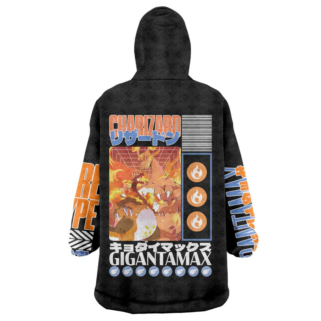 Gigantamax Charizard Poke Wearable Blanket Hoodie Japan Anime Style