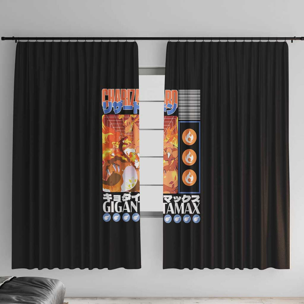 Gigantamax Charizard Poke Window Curtain Japan Anime Style