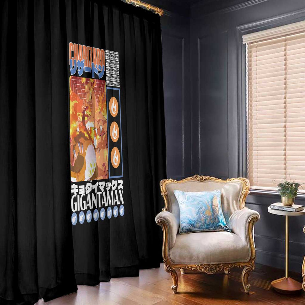 Gigantamax Charizard Poke Window Curtain Japan Anime Style