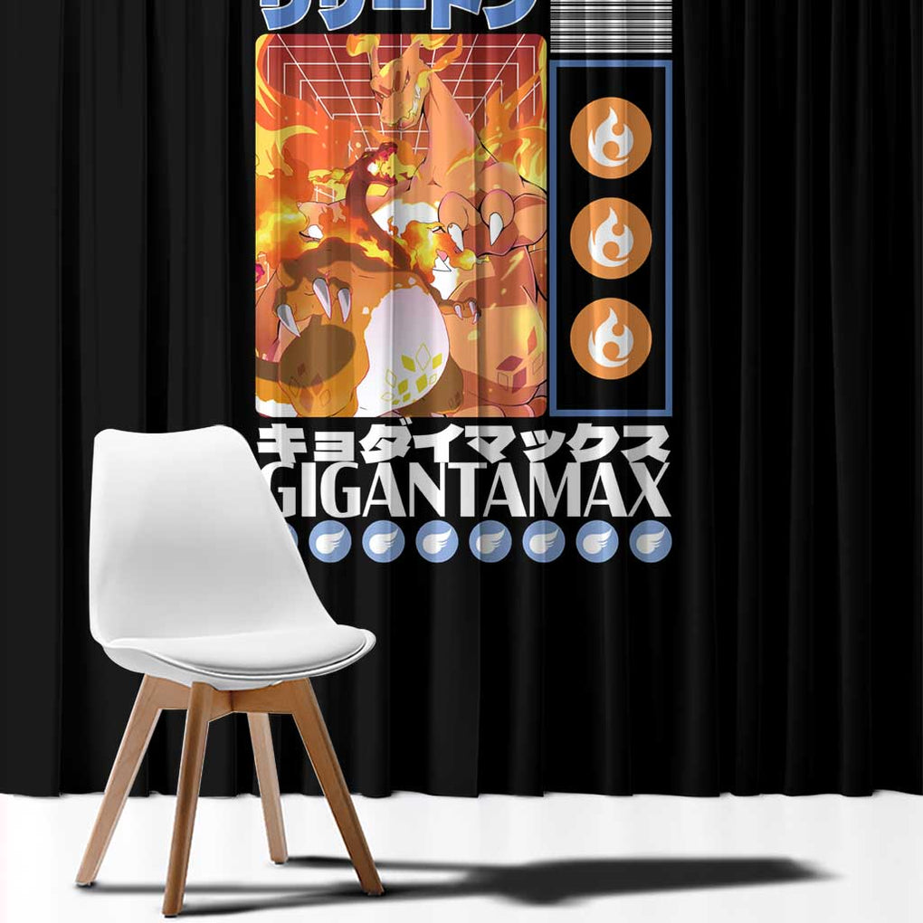 Gigantamax Charizard Poke Window Curtain Japan Anime Style