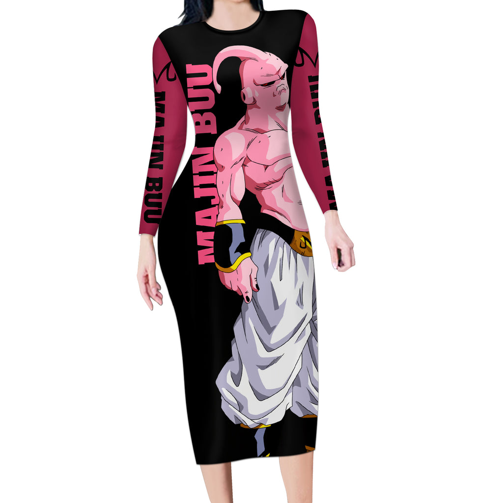Skinny Majin Buu Long Sleeve Bodycon Dress