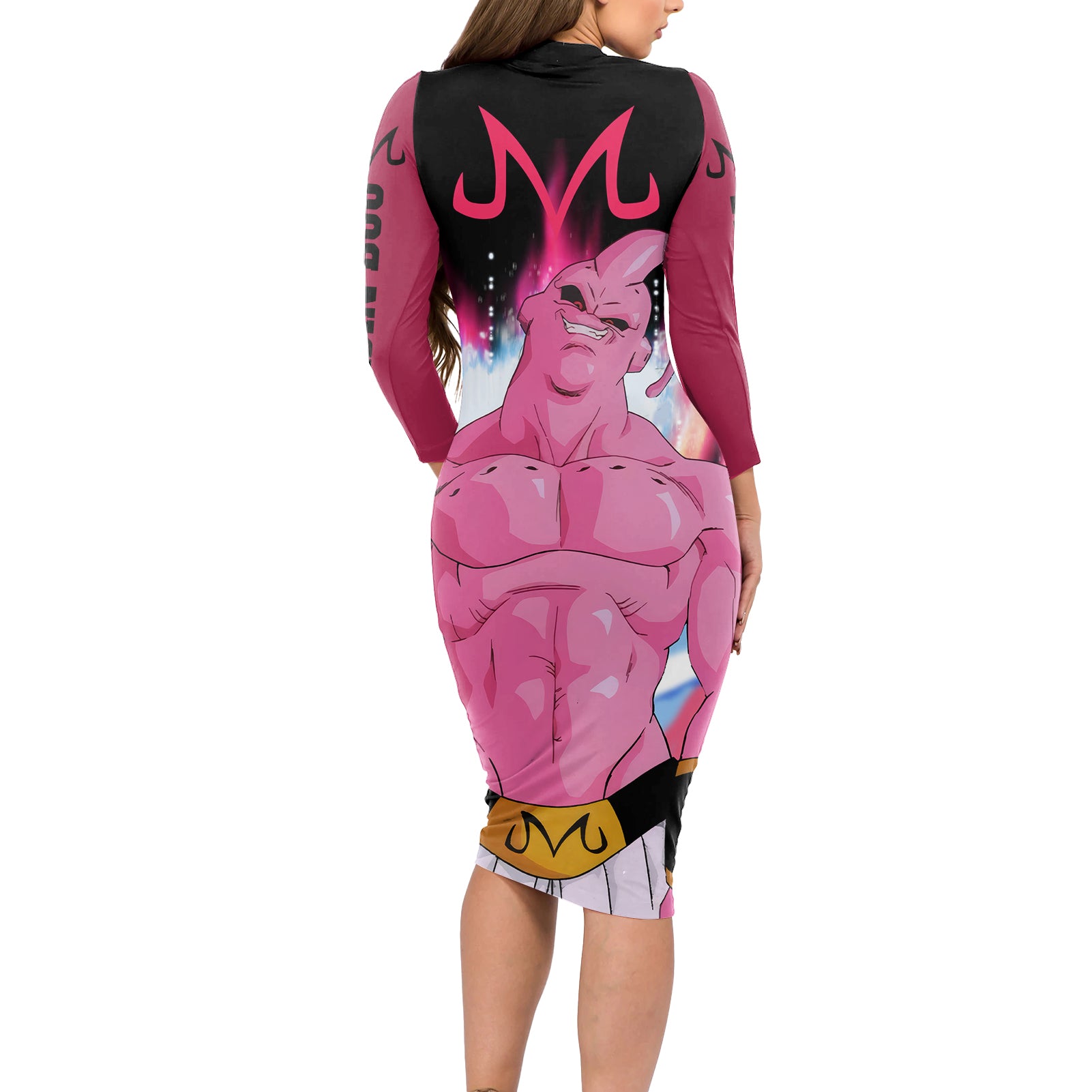 Skinny Majin Buu Long Sleeve Bodycon Dress