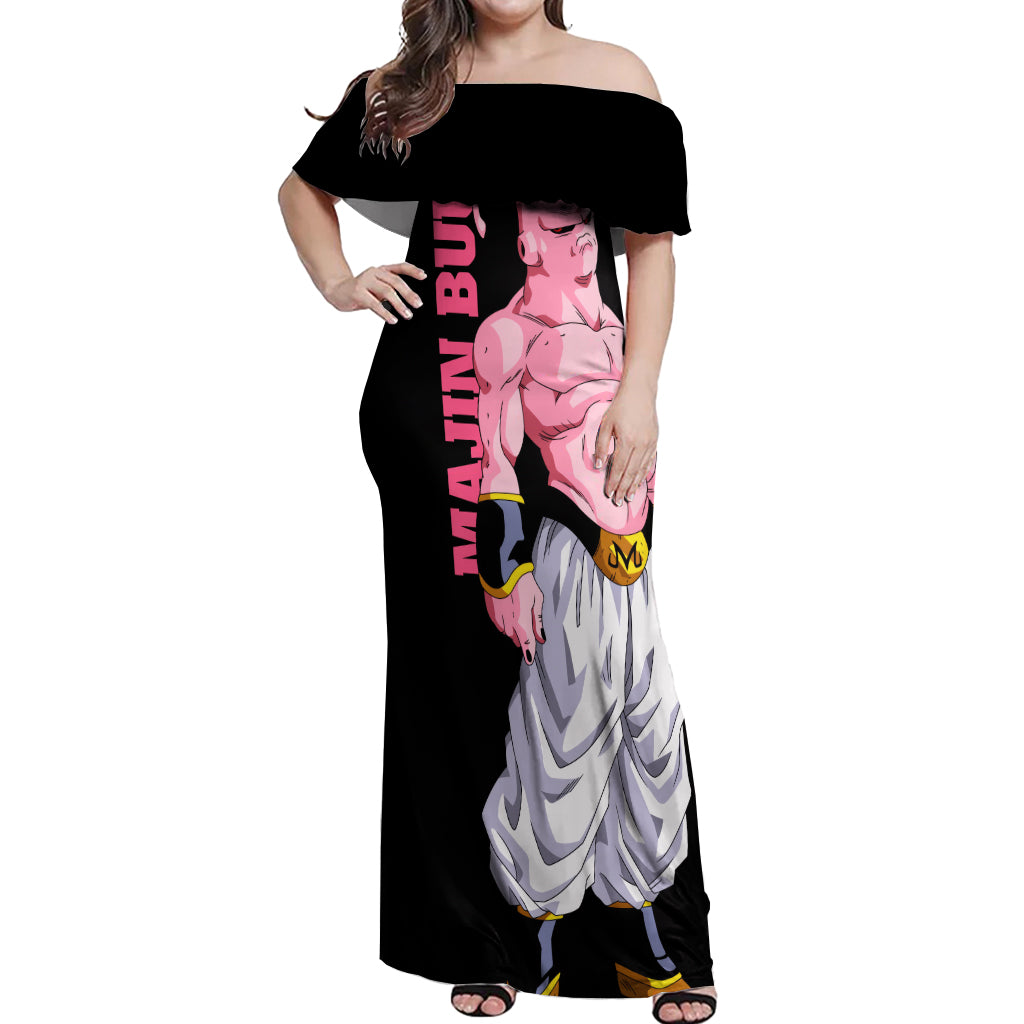 Skinny Majin Buu Off Shoulder Maxi Dress