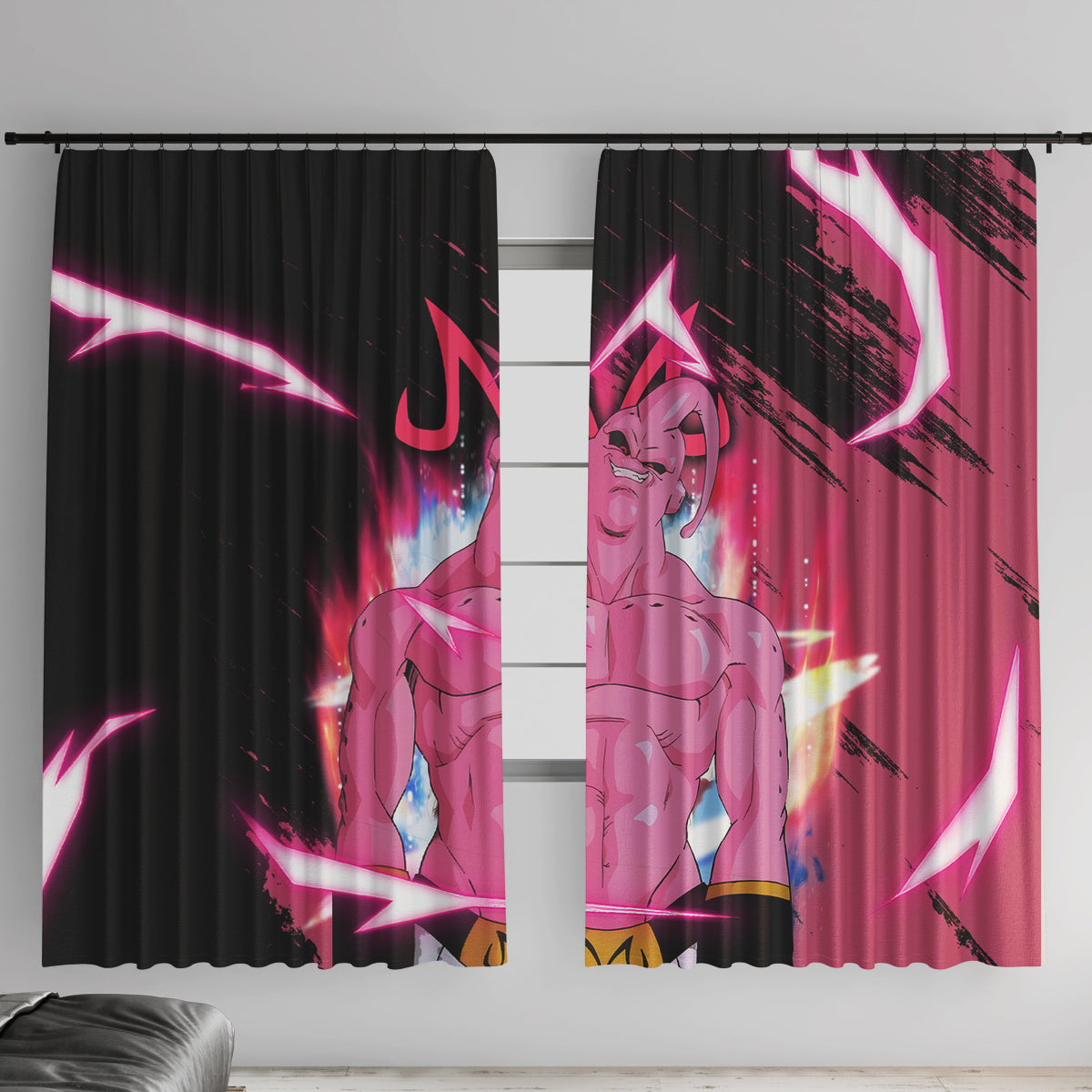 Skinny Majin Buu Window Curtain